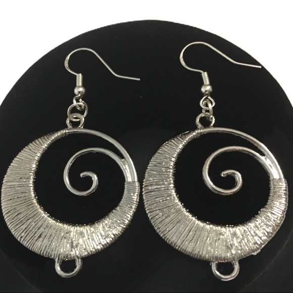 Earrings-Swirl, Neckl-Swirl Sterling Sterling 925 - Picture 2 of 8